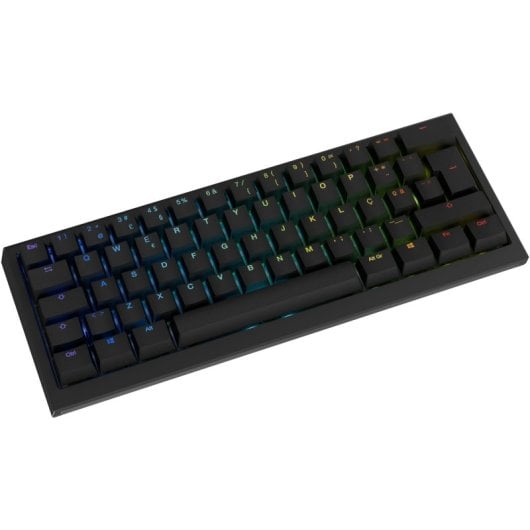 Teclado mecânico sem fios/USB-C Ducky Mini Layout PT com retroiluminação Hot-Swap