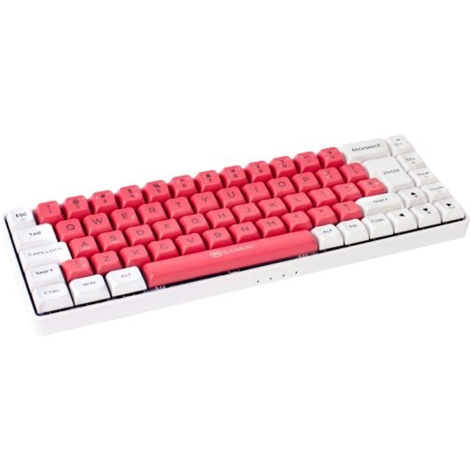 Teclado Mecânico GAMIAC RGB69G SF Kailh Blue Hot-Swap RGB Branco/Rosa
