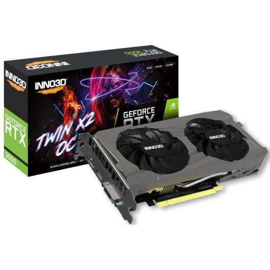 Carte graphique Inno3D GeForce RTX 3050 Twin X2 OC 8 Go GDDR6 PCIe 4.0 Ray-Tracing