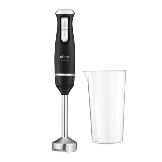 Batidora de Mano Ufesa Pulsar 800 800W Acero Inoxidable Función Turbo 4 Cuchillas 0.98kg