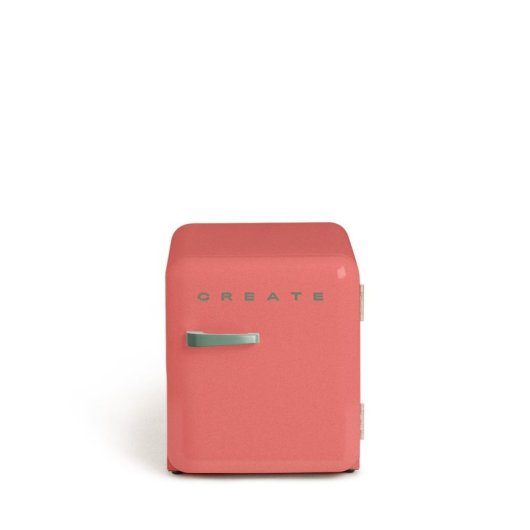 Frigorífico Create Mini Retro 50cm 48L R600a Rojo Compartimentos Eco Friendly