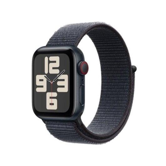 Apple Watch SE MXGA3QF/A GPS + Cellular 40mm OLED Aluminium Noir Bracelet Violette Taille Unique Résistance à l'eau 50m Pulsomètre