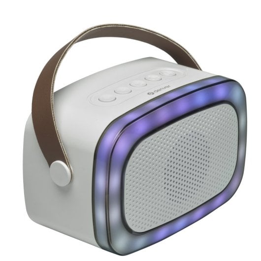 Altavoces Denver BTM-610 Portátiles Inalámbricos Bluetooth 10W iluminación LED multicolor Blanco