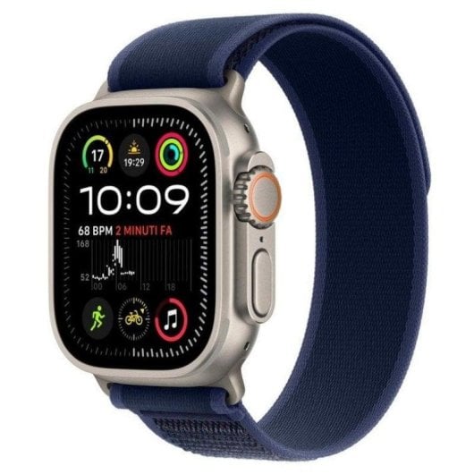 Apple Watch Ultra 2 GPS Cellular 49mm OLED Titane Bleu S/M Étanche IP6X SpO2 ECG