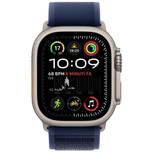 Apple Watch Ultra 2 GPS Cellular 49mm OLED Titane Bleu S/M Étanche IP6X SpO2 ECG