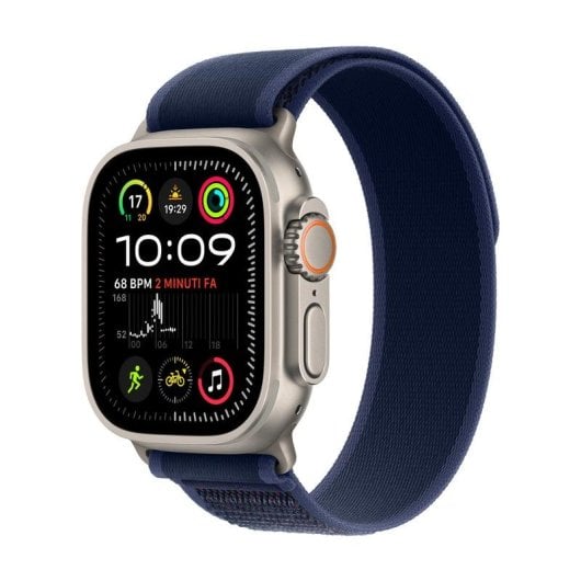 Apple Watch Ultra 2 GPS Cellular 49mm OLED Titane Bleu S/M Étanche IP6X SpO2 ECG