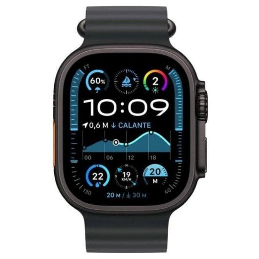 Apple Watch Ultra 2 GPS Cellular 49mm OLED Titane Noir Résistante à l'eau 100m SpO2
