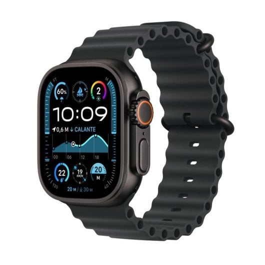Apple Watch Ultra 2 GPS Cellular 49mm OLED Titane Noir Résistante à l'eau 100m SpO2