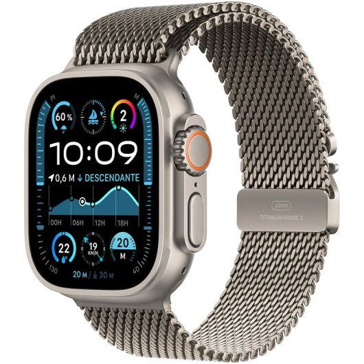 Smartwatch Apple Watch Ultra 2 GPS + Cellular 49 mm Titanio Natural Correa milanesa L.