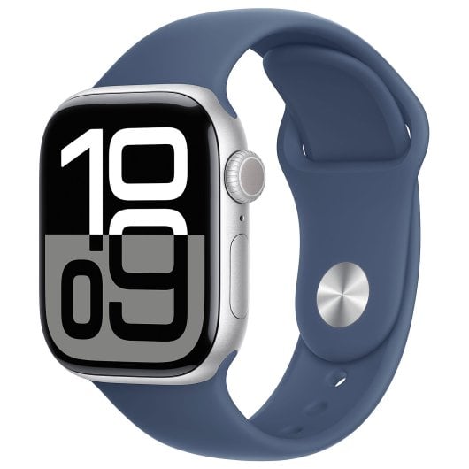 Smartwatch Apple Watch Series 10 GPS 64GB Aluminio Argent Caucho Bleu M/L
