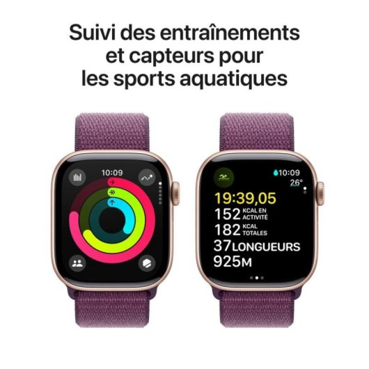 Montre Apple Watch Series 10 GPS OLED 64 Go WiFi GPS Résistant à l'eau 30 g