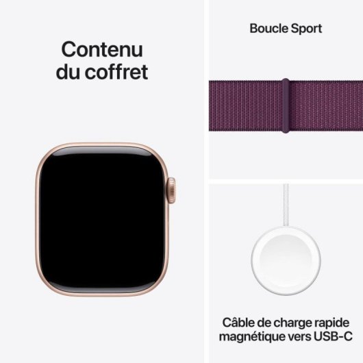 Montre Apple Watch Series 10 GPS OLED 64 Go WiFi GPS Résistant à l'eau 30 g