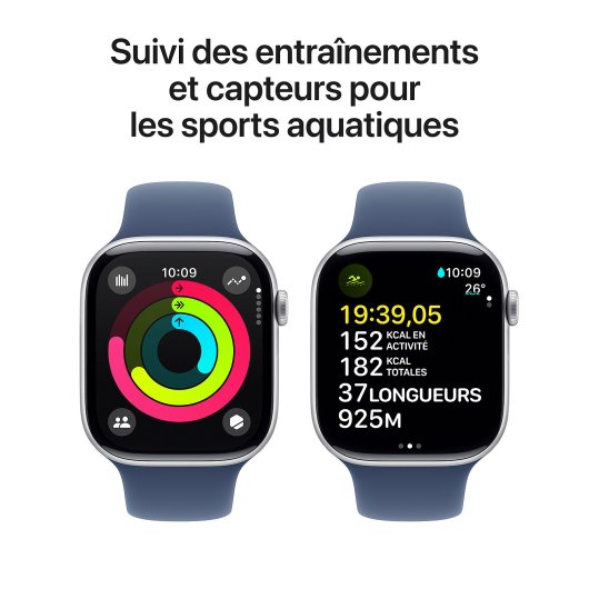 Smartwatch Apple Watch Series 10 GPS Aluminio Argent + Correa Sport S/M