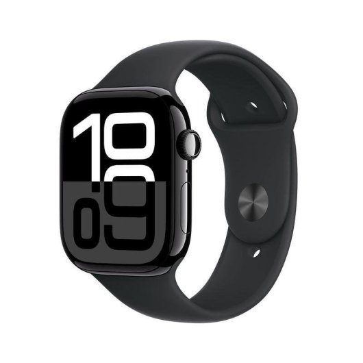 Apple Watch Series 10 GPS NFC 46mm OLED Noir M/L Résistance Eau 50m Pulsomètre SOS
