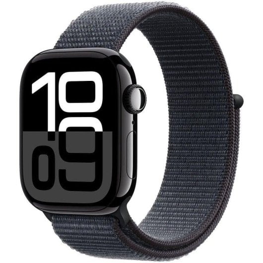 Apple Watch Series 10 GPS NFC 46mm OLED Schwarz/Violett Textil Einheitsgröße Wasserdicht 50m