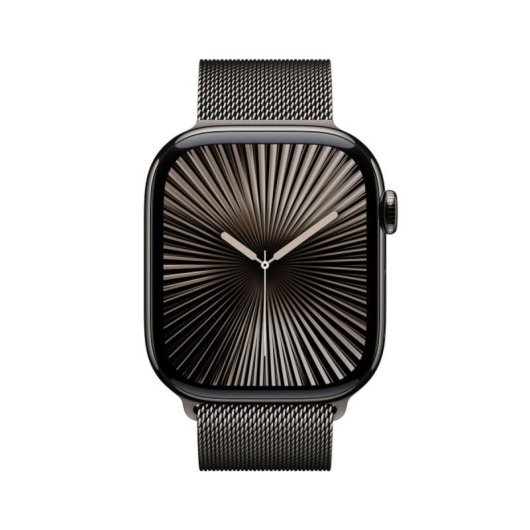 Montre Apple Watch Series 10 GPS + Cellular 64GB OLED Titane Ébène Milanesa S/M