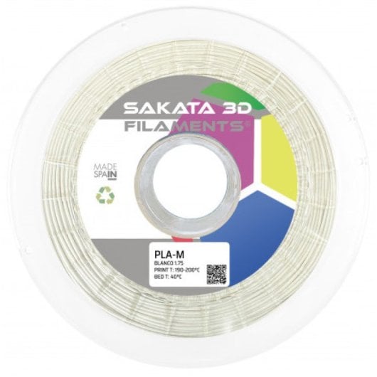 Sakata 3D Bobina de Filamento PLA-M Mate 1.75 mm Blanco 1Kg