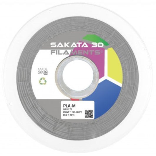 Sakata 3D Bobina de Filamento PLA-M Mate 1.75 mm Gris 1Kg
