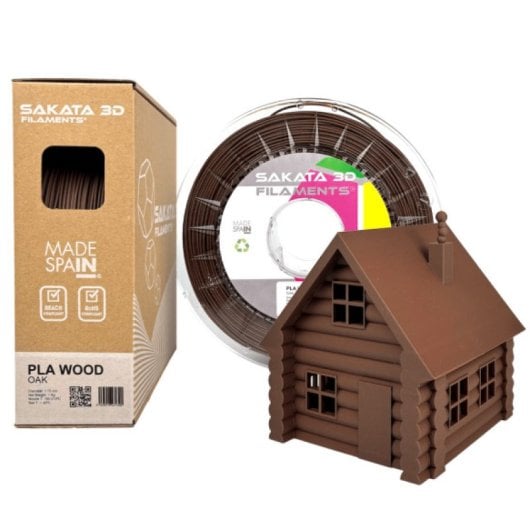 Sakata 3D Bobina de Filamento PLA WOOD Roble 1.75 mm 1 Kg
