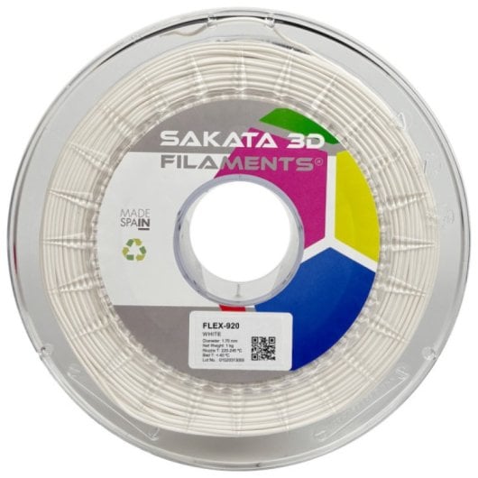 Sakata 3D Bobina de Filamento FLEX-920 1.75 mm Blanco 1Kg