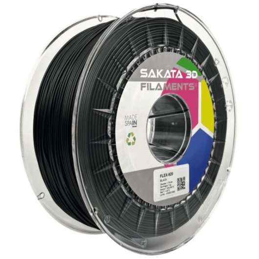 Sakata 3D Bobina de Filamento FLEX-920 1.75 mm Negro 1Kg