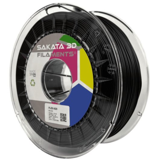 Sakata 3D Bobina de Filamento FLEX-920 1.75 mm Negro 1Kg