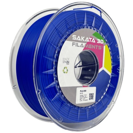 Sakata 3D Bobina de Filamento PLA 850 1.75 mm Azul 1Kg