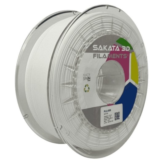 Sakata 3D Bobina de Filamento PLA 850 1.75 mm Blanco 1Kg