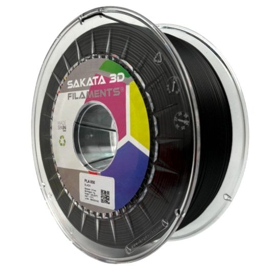 Sakata 3D Bobina de Filamento PLA 850 1.75 mm Negro 1Kg