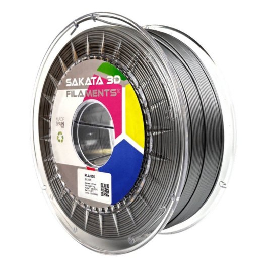 Sakata 3D Bobina de Filamento PLA 850 1.75 mm Plata 1Kg