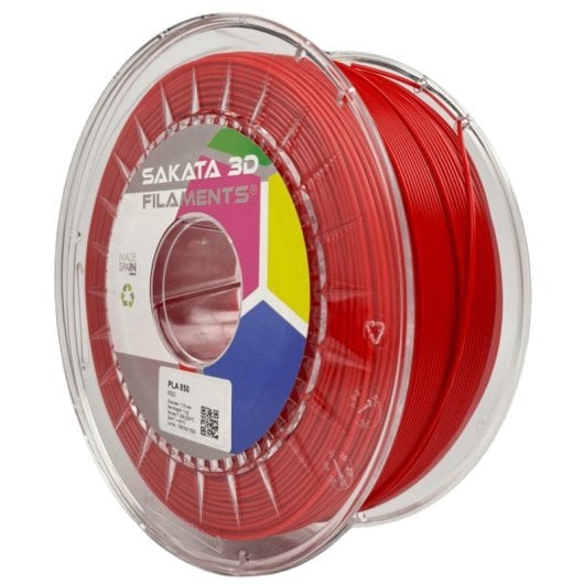 Sakata 3D Bobina de Filamento PLA 850 1.75 mm Rojo 1Kg