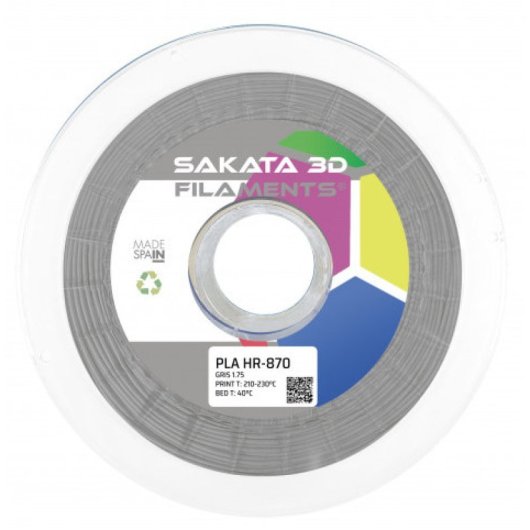 Sakata 3D Bobina de Filamento PLA 870 1.75 mm Gris 1Kg