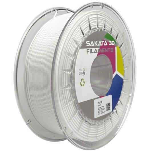 Sakata 3D Bobina de Filamento PET-G 1.75 mm Blanco 1Kg