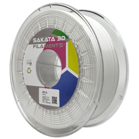 Sakata 3D Bobina de Filamento PET-G 1.75 mm Blanco 1Kg