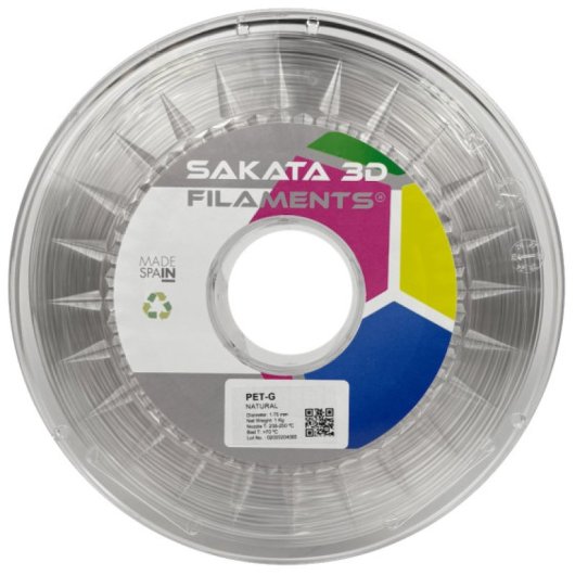 Sakata 3D Bobina de Filamento PET-G 1.75 mm Natural 1Kg