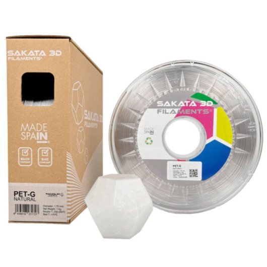 Sakata 3D Bobina de Filamento PET-G 1.75 mm Natural 1Kg