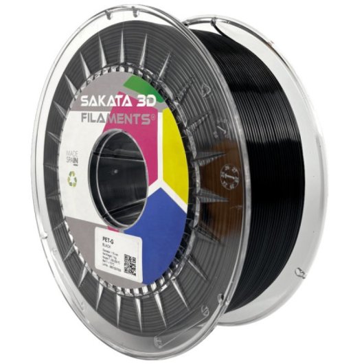 Sakata 3D Bobina de Filamento PET-G 1.75 mm Negro 1Kg