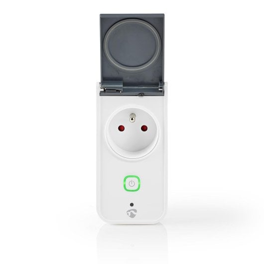 Enchufe Intelligente Nedis WIFIPO120EWT Wi-Fi IP44 Grigio Bianco Plastica
