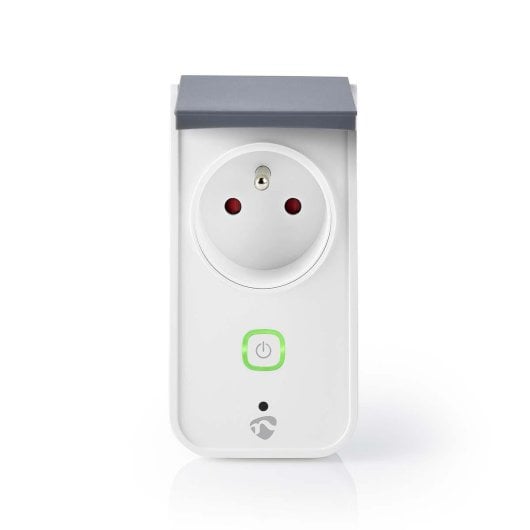 Enchufe Intelligente Nedis WIFIPO120EWT Wi-Fi IP44 Grigio Bianco Plastica