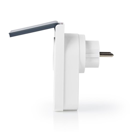 Enchufe Intelligente Nedis WIFIPO120EWT Wi-Fi IP44 Grigio Bianco Plastica