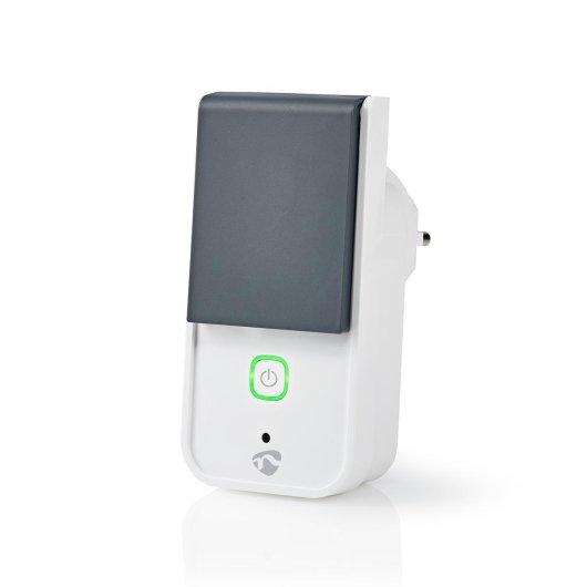 Enchufe Intelligente Nedis WIFIPO120EWT Wi-Fi IP44 Grigio Bianco Plastica