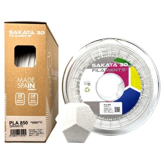 Sakata 3D Bobina de Filamento PLA 850 1.75 mm 1Kg Granito