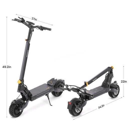 Patinete eléctrico Ausom 55km/h 70km de autonomía 1600W doble motor suspensión avanzada NFC LCD 4.5?