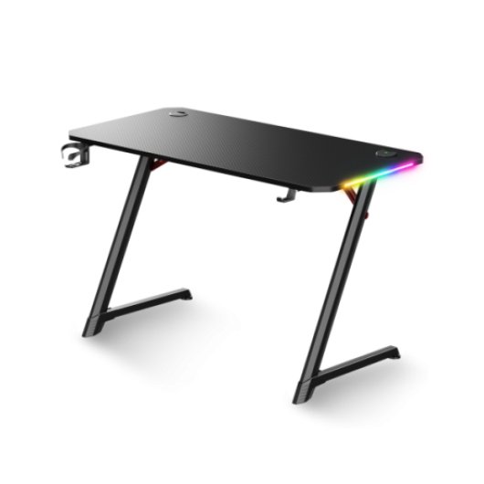 Mesa Gaming Spirit of Gamer 120cm MDF con LEDs, soporte auriculares y gestión de cables