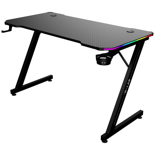Scrivania Gaming The G-Lab 120cm Metallo e MDF LED RGB