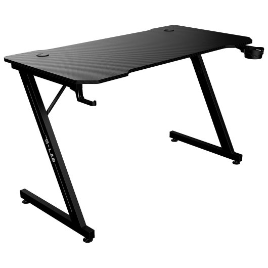 Mesa Gaming The G-Lab 120cm Metal Estável Preto com Passa Cabos