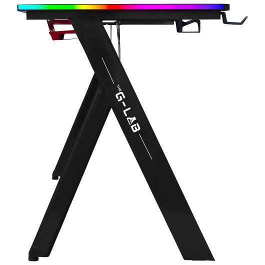 Bureau Gaming G-Lab K-Desk Sulfur 120cm Noir LED RGB