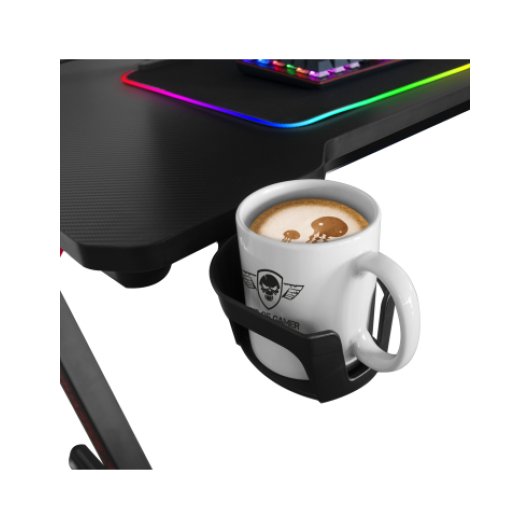 Mesa Gaming Spirit of Gamer 120cm MDF LED Gestão de Cabos Suporte