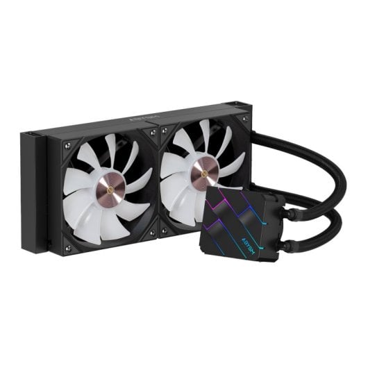 Abysm Oceanic Tide 240 ARGB 240 mm com refrigeração líquida e 3 ventoinhas ARGB em alumínio