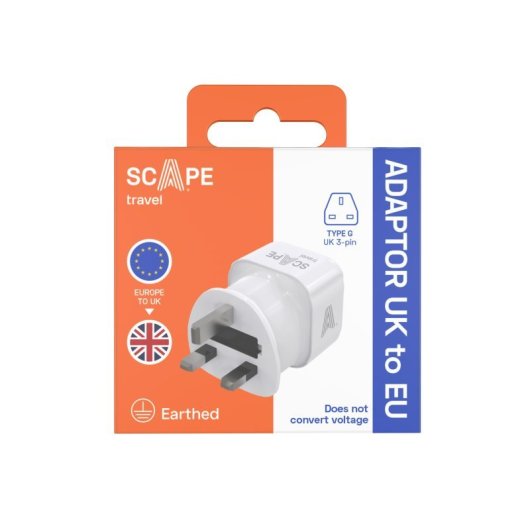 Adaptador de tomada universal SEM NOME 850 para Europa para Reino Unido, tipo G, fusível de 13 A, 2990 W